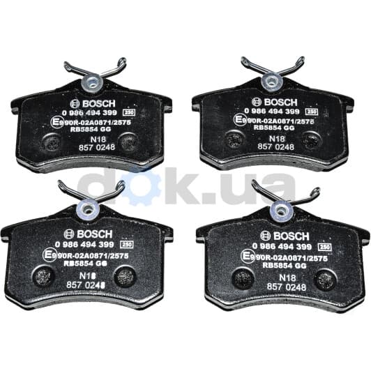 0 986 494 399 Bosch Гальмівні колодки