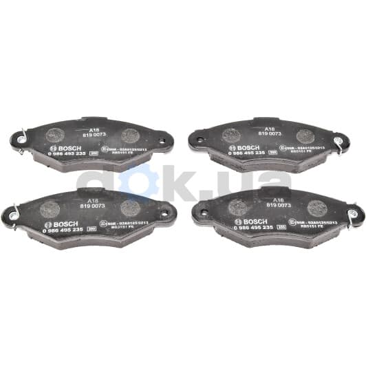 0 986 495 235 Bosch Тормозные колодки