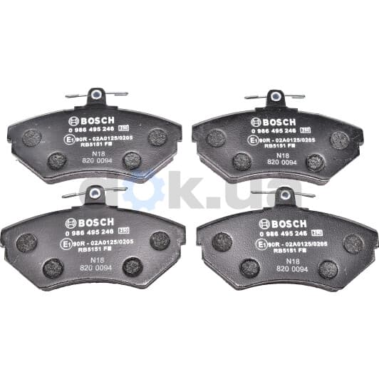 0 986 495 246 Bosch Гальмівні колодки