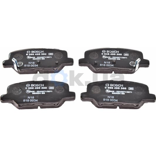 0 986 495 358 Bosch Гальмівні колодки