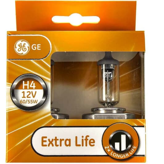 Автолампа General Electric Extra Life H4 P43t 60 W прозора 50440ludpu2d