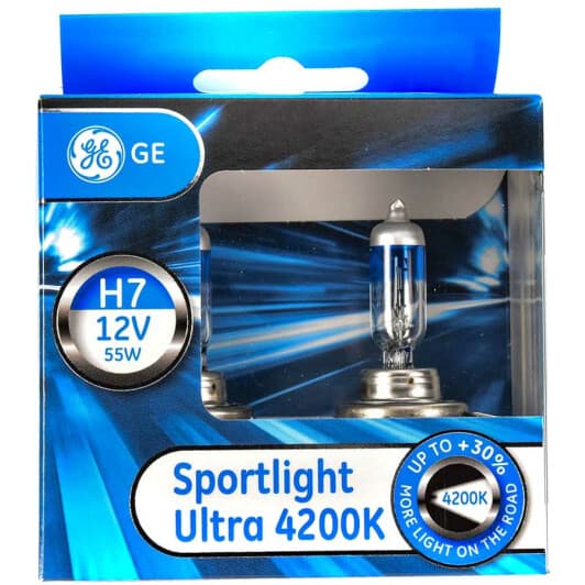 Автолампа General Electric Sportlight Ultra H7 PX26d 55 W прозоро-блакитна 58520sbu2d