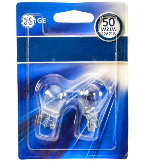 Автолампа General Electric Electric Basic W21W W3x16d 21 W прозрачная 74402b