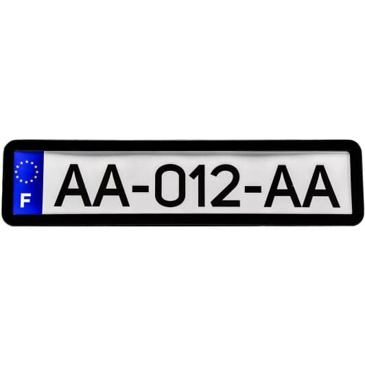 Рамка номерного знака 12 Atelie 951624 цвет черный глянцевый