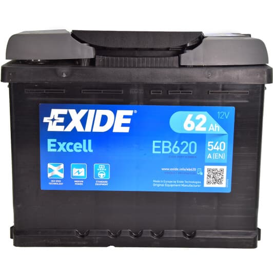 Аккумулятор Exide 6 CT-62-R Excell EB620