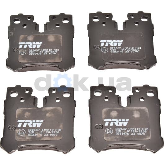 GDB3475 TRW Гальмівні колодки для Lexus LS