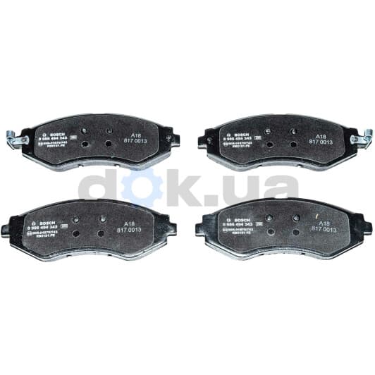 0 986 494 343 Bosch Тормозные колодки