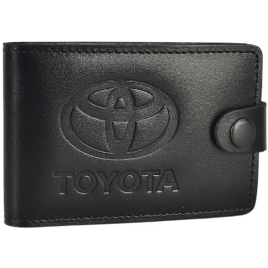 Візитниця Poputchik 4002-041 з логотипом Toyota колір чорний