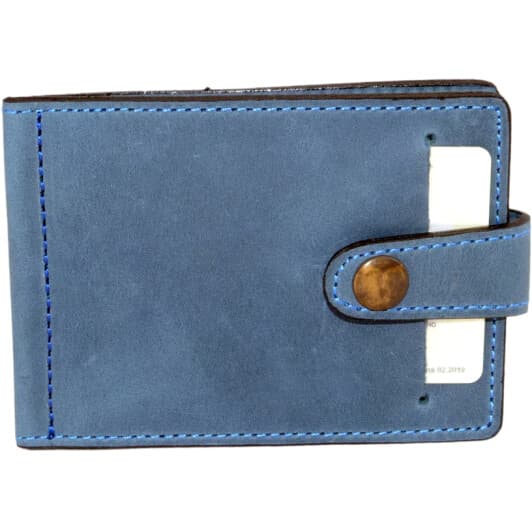 Зажим для купюр Poputchik 4021-053P без логотипа авто цвет синий