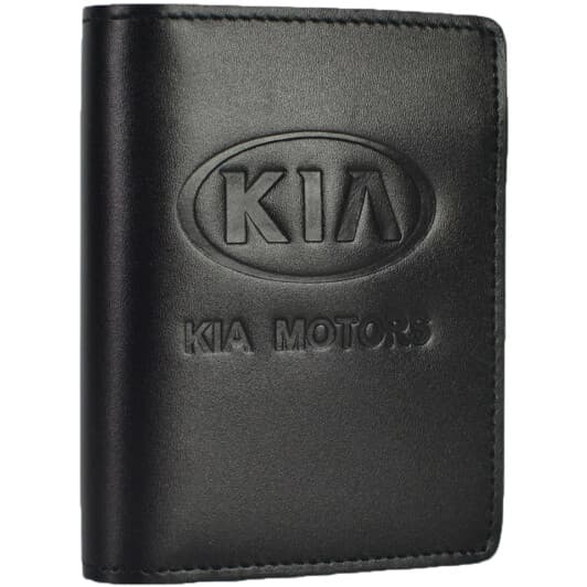 Портмоне-органайзер Poputchik 5070-029 з логотипом KIA колір чорний