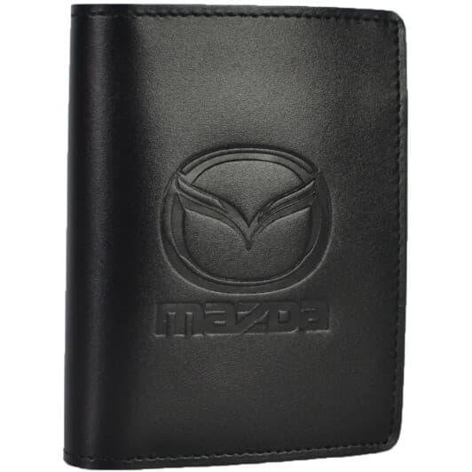 Портмоне-органайзер Poputchik 5070-038 з логотипом Mazda колір чорний