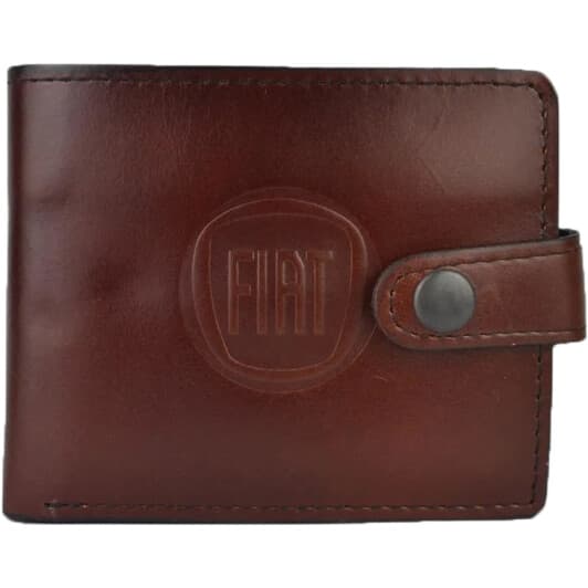 Портмоне-органайзер Poputchik 4022-026P з логотипом Fiat колір коричневий