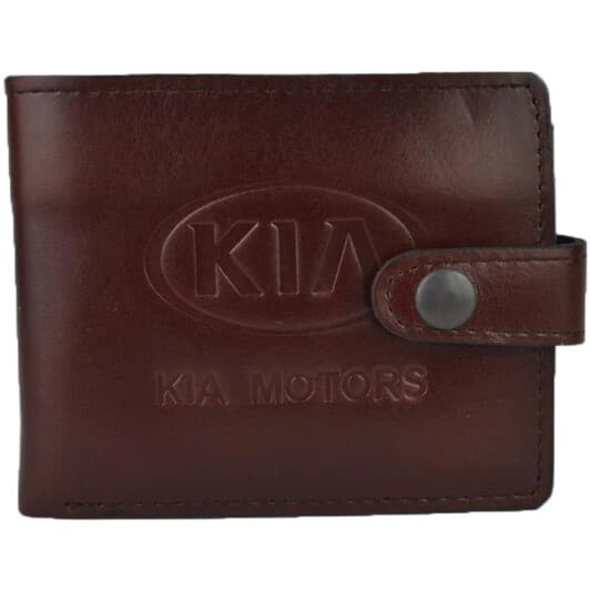 Портмоне-органайзер Poputchik 4022-029P с логотипом KIA цвет коричневый