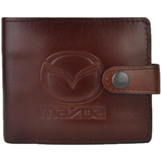 Портмоне-органайзер Poputchik 4022-038P з логотипом Mazda колір коричневий