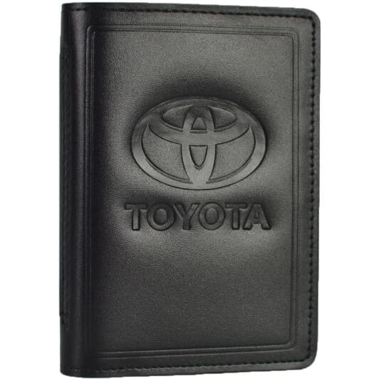 Портмоне-органайзер Poputchik 5062-041 з логотипом Toyota колір чорний
