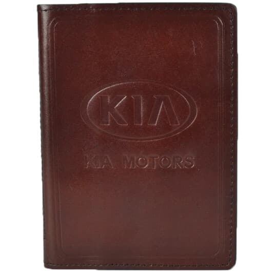 Портмоне-органайзер Poputchik 5141-029P с логотипом KIA цвет коричневый