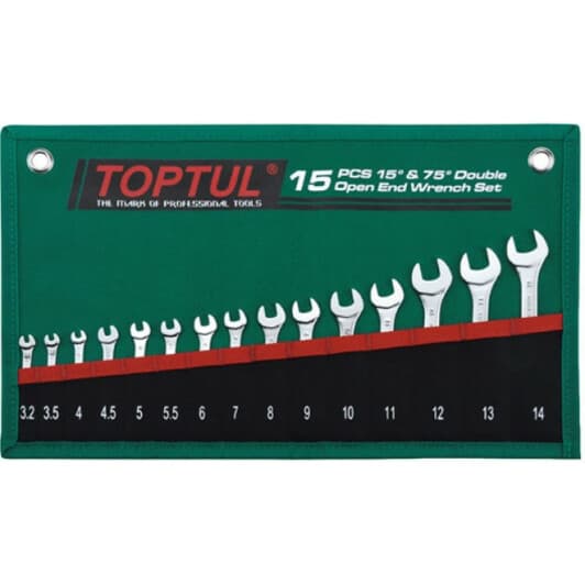 Набір ключів ріжкових Toptul GRAJ1501 3,2-14 мм 15 шт