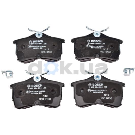 0 986 424 661 Bosch Гальмівні колодки для Honda Accord