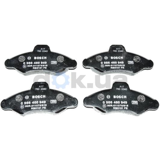 0 986 460 949 Bosch Гальмівні колодки