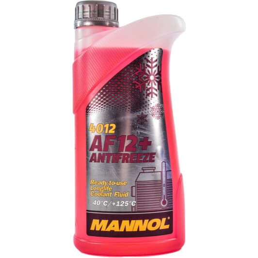 Mannol AF12+ Longlife G12+ червоний -40 °C готовий антифриз