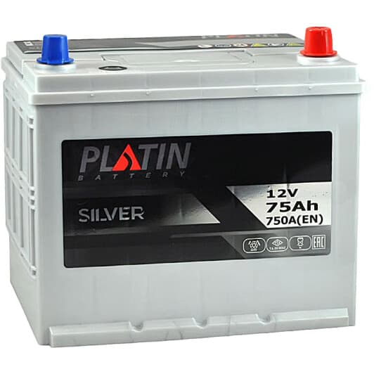 Аккумулятор Platin 6 CT-75-R Silver APLJIS6750750