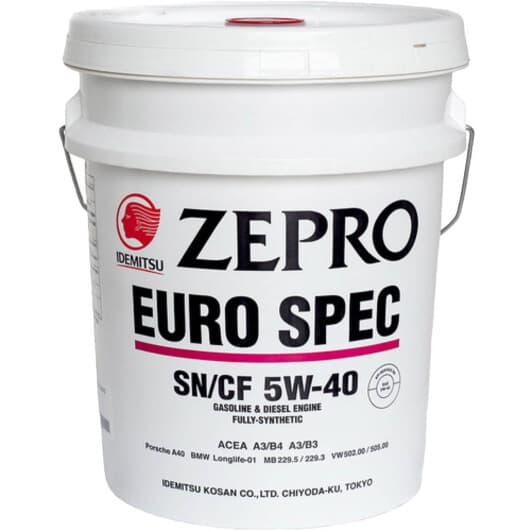 Idemitsu Zepro Euro spec 5W-40 (20 л) моторное масло