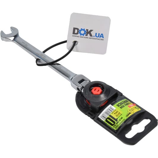 Ключ тріскачка комбінований Alloid КТ-2081-10К I-подібний 10 мм з шарніром