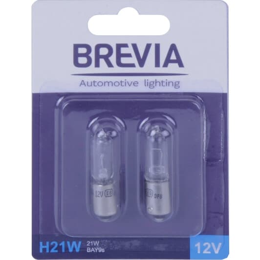 Автолампа Brevia H21W BAY9s 21 W прозрачная 12329B2