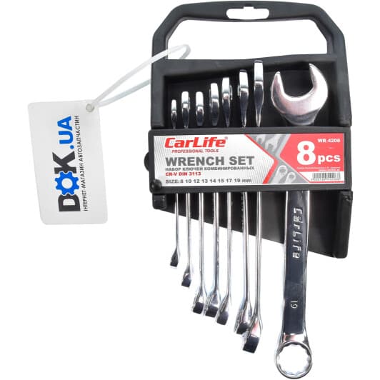 Набір ключів ріжково-накидних Carlife WR4208 8-19 мм 8 шт