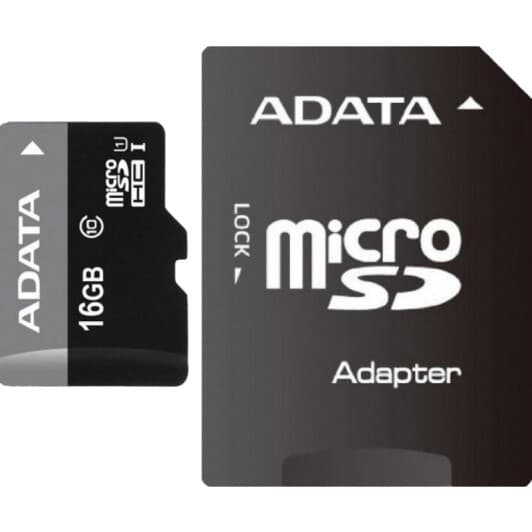 Карта памяти Adata Premier microSDHC 16 ГБ с SD-адаптером