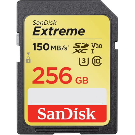 Карта памяти SanDisk Extreme SDXC 256 ГБ