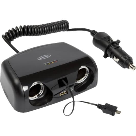 Разветвитель прикуривателя с USB Ring 2 в 1 + USB RMS15