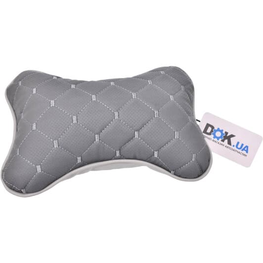 Подушка-подголовник StatusCASE Ромб серая без логотипа ap001402