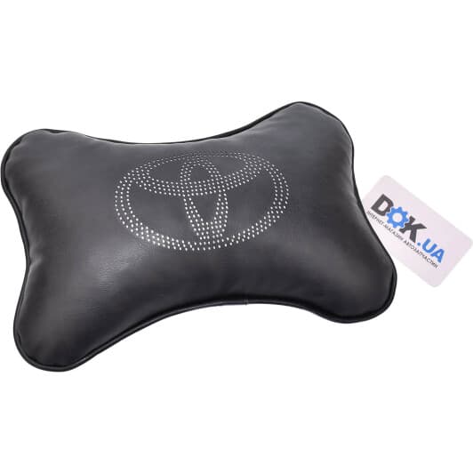 Подушка-підголовник StatusCASE чорна з логотипом Toyota ap005002