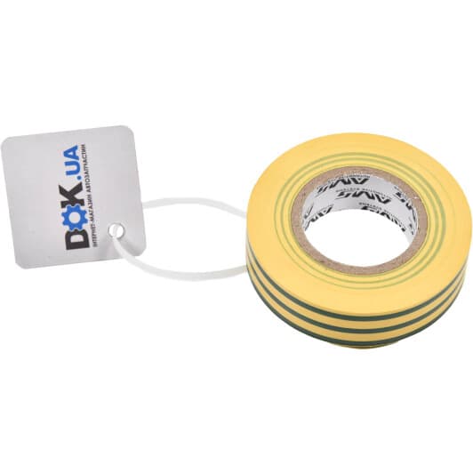 Изолента AMS 15869 желто-зеленая ПВХ 19 мм x 20 м