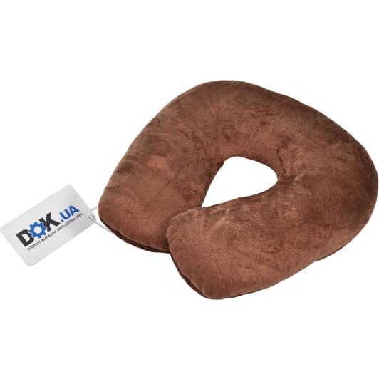 Подушка-подголовник Coverbag Memory foam коричневый без логотипа 481