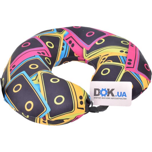 Подушка-подголовник Coverbag Кассеты синяя 327