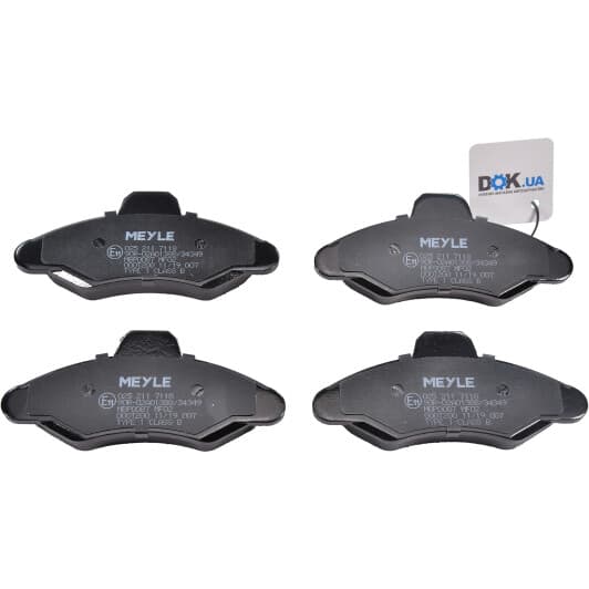 025 211 7118 Meyle Тормозные колодки