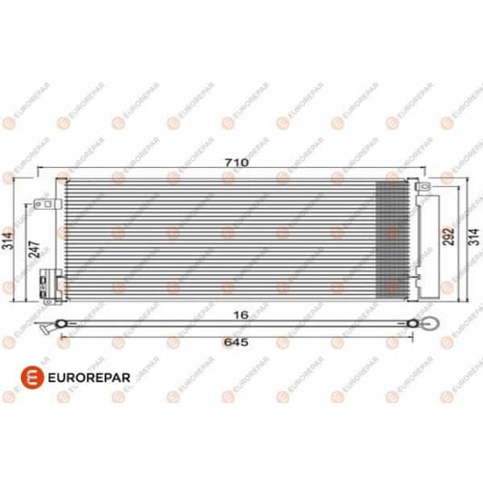 1610160280 Eurorepar Радіатор кондиціонера