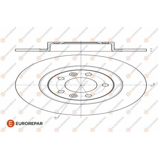 1642773580 Eurorepar Тормозной диск для Peugeot 508