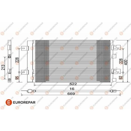 1618100280 Eurorepar Радиатор кондиционера