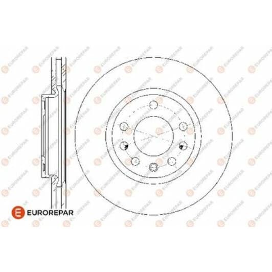 1676009680 Eurorepar Гальмівний диск для Opel Corsa