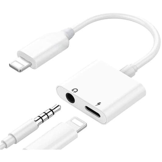 Кабель 2 в 1 PowerPlant CA911813 Apple Lightning - Apple Lightning - 3.5 (Female)