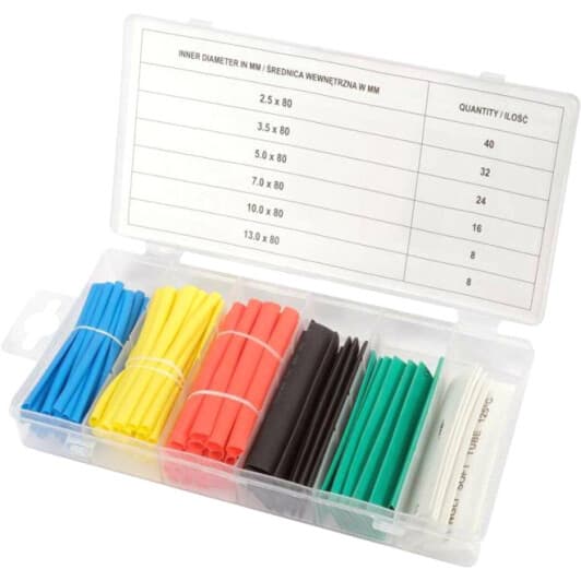 Набір термоусадок Yato YT-068668 колір асорті 128 шт