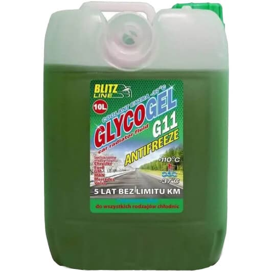 Blitz Line Glycogel G11 зеленый -37 °C, 10 л (28879) готовый антифриз