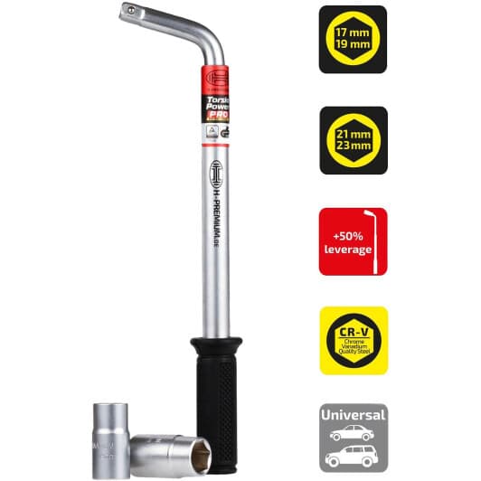 Ключ балонный телескопический Heyner Torsio Power Pro 417100 L-образный 17x19/21x23 мм