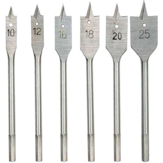 Набор сверл Vorel перьевых по дереву 22500 10-25 мм 6 шт.