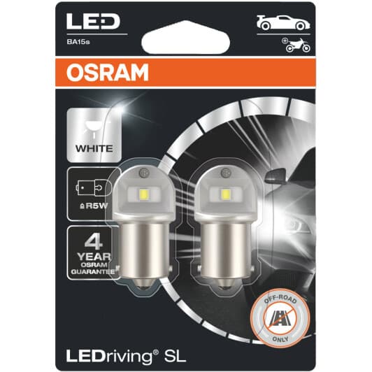 Автолампа Osram LEDriving SL R10W BA15s 1,2 W 5008DWP02B