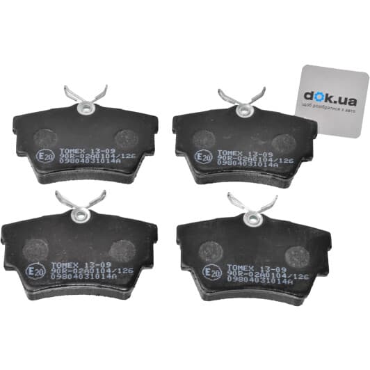 1309 Tomex Тормозные колодки