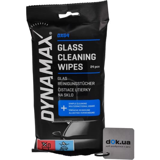 Серветки Dynamax DXG4 Glass Cleaning Wipes 618503 з нетканого матеріалу 24 шт